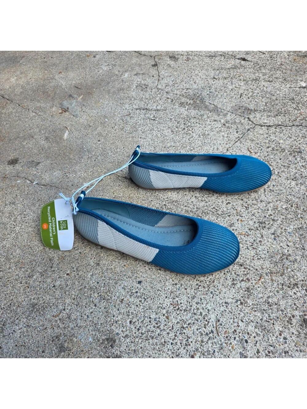Lily & Dan Flats Slip On Size Blue & Gray - sz 2/3